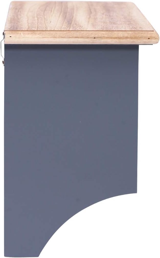 Woodkings® Wandregal Kansas Holz mit Ablage Schubladen und Haken Wandboard Badmöbel Badezimmermöbel