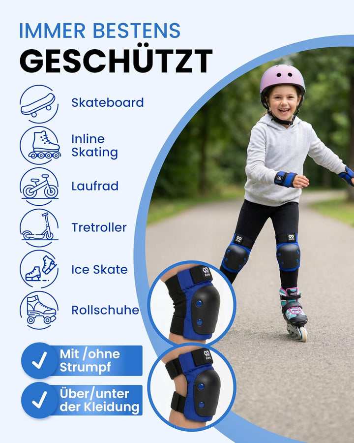99FLIPS Protektoren Kinder Knieschoner Kinder 3 Jahre - Schoner Inliner Set - Schutzausrüstung - Kni