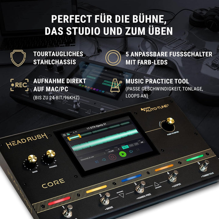 HeadRush Core - Gitarre und Vocal Multi Core Effekt Amp Modelling Prozessor mit Cloning, Looper, Ant