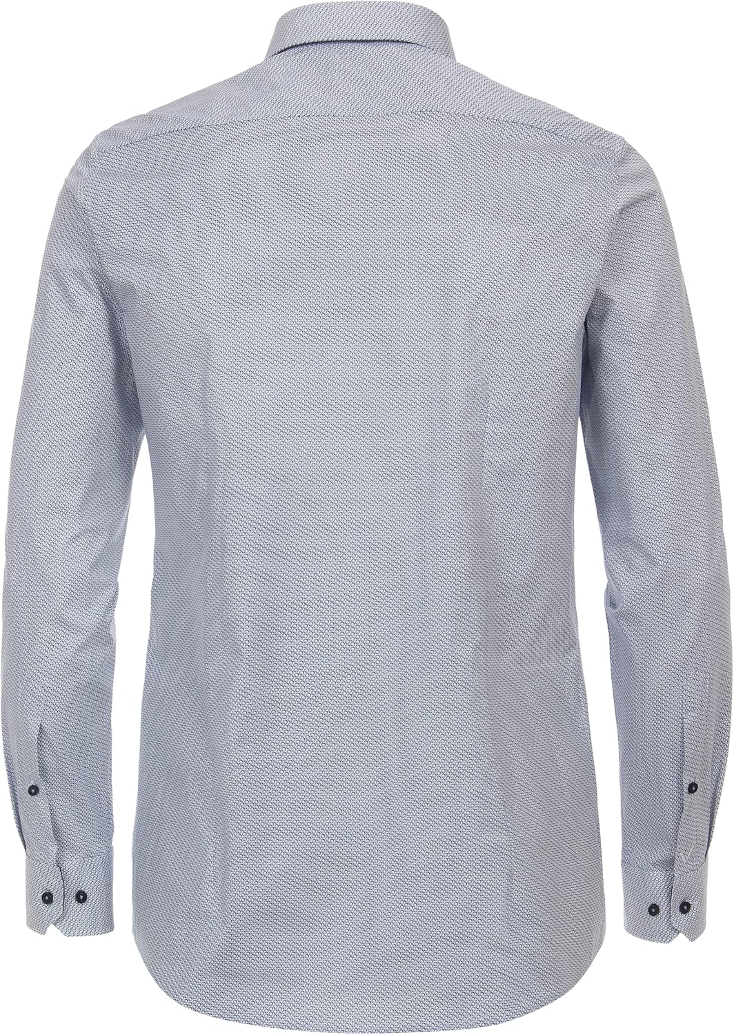 Venti Businesshemd Print Body Fit Standard 36 Mittelblau, Standard 36 Mittelblau