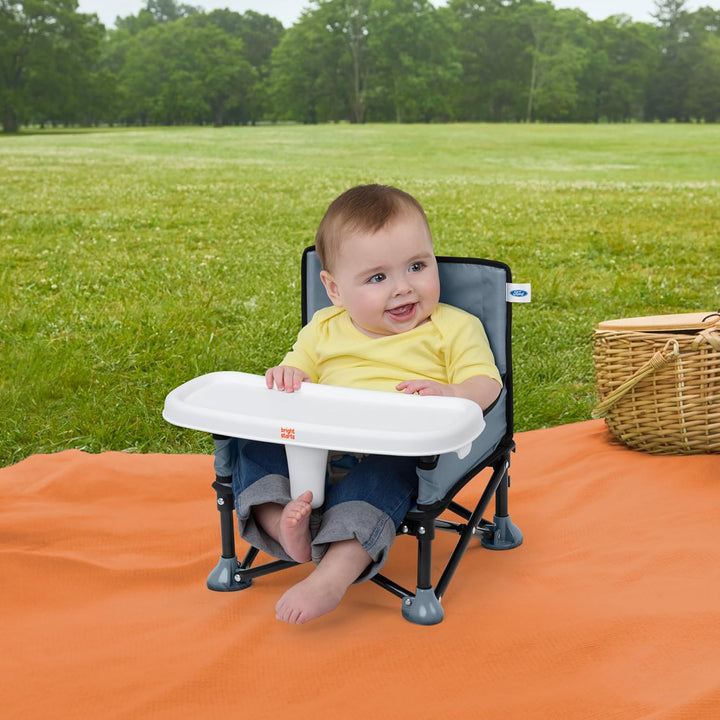 Ford Bronco Pop 'N Sit Portable Booster Chair by Bright Starts, Floor Seat, Indoor/Outdoor Use, Comp