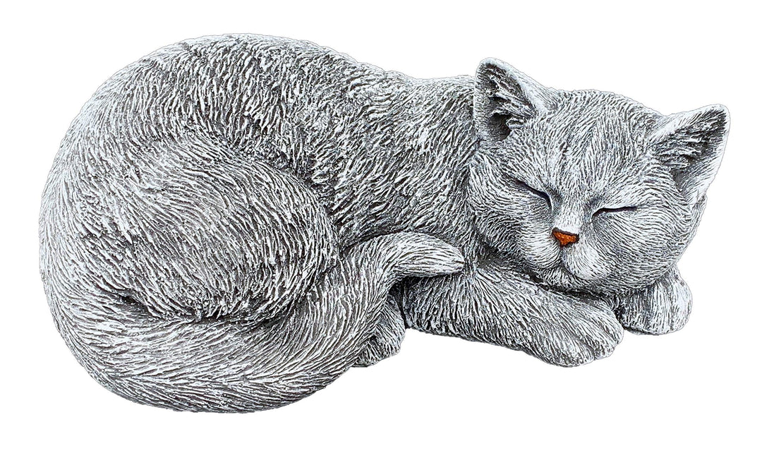 stoneandstyle Steinfigur Katze Betty schlafend frostfest wetterfest Gartenfigur