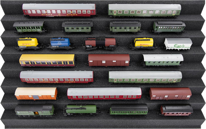 Feldherr EUMEWEA01 Zugliege - Spur TT - 7 Fächer für Modelleisenbahn Loks, Waggons und Fahrzeuge, An
