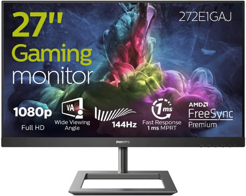 Philips 272E1GAJ - 27 Zoll FHD Gaming Monitor, 144 Hertz, 1ms, FreeSync Premium (1920x1080, HDMI, Di