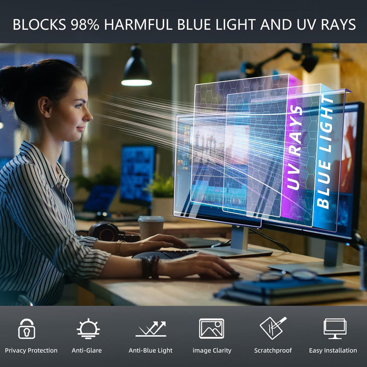HaruYo 20-22 Zoll Hängende Blickschutzfilter Blickschutzfolie für 20/21,5/22 Zoll Monitor, Privacy P