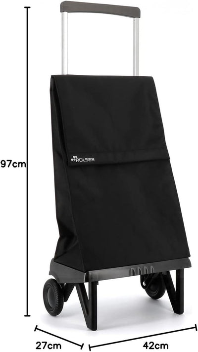 Rolser 40094 Einkaufsrollwagen Plegamatic schwarz, Schwarz