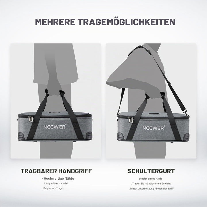 NEEWER Tragetasche mit beweglicher Schaumstoffpolsterung für Studio Light Vision 4 ML300 CB60 CB60B