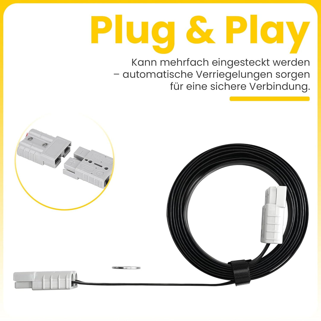 Offgridtec Anderson-zu-Anderson Flachkabel 4 mm², Superflaches Verbindungskabel mit hochwertigen And