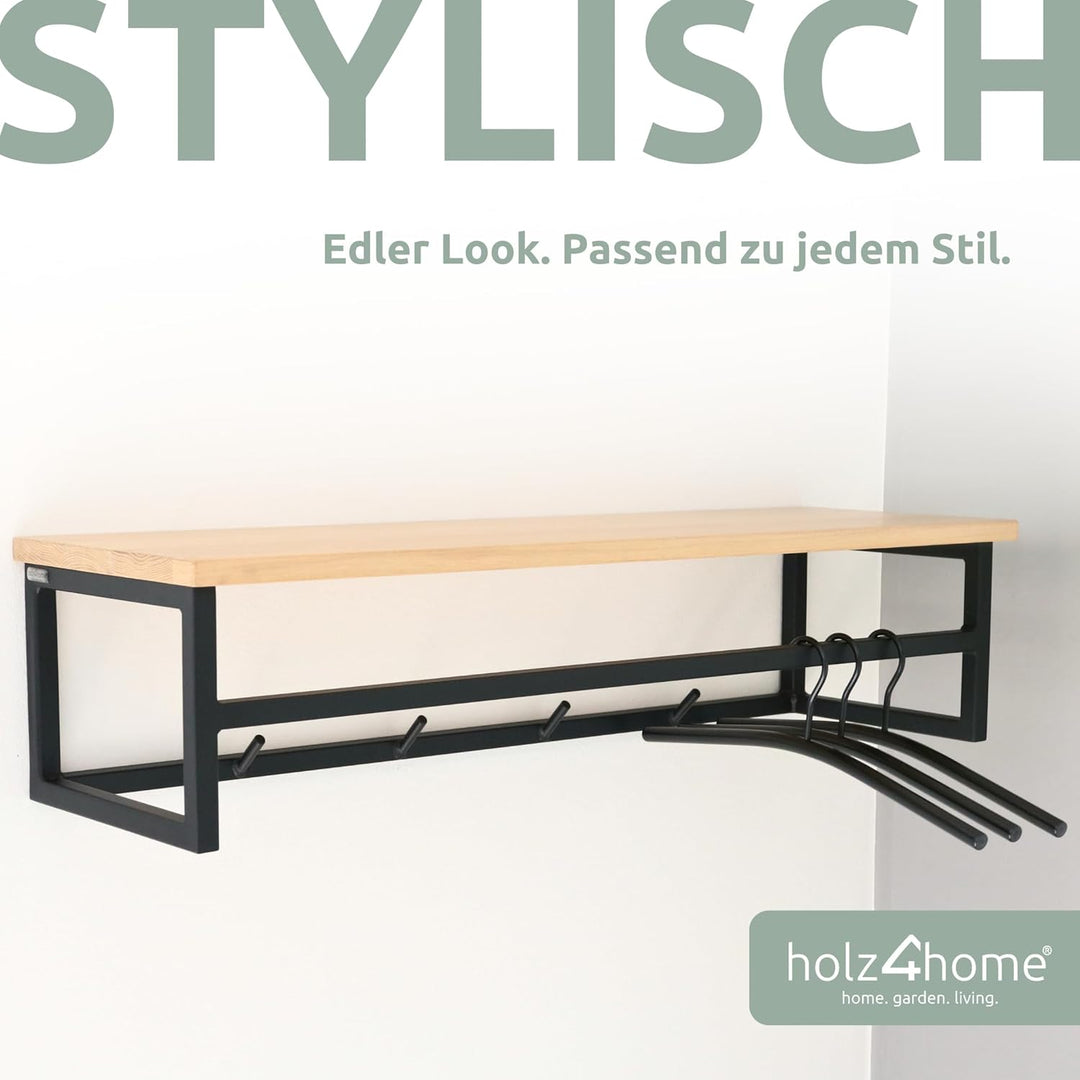 holz4home® Kleiderbügel aus Metall 3 Stück I Metallkleiderbügel Kleiderhaken im 3er Set für Garderob
