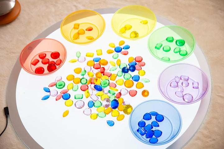 TickiT 73123 Translucent Color Jewels PK-144, Rot, Orange, Gelb, Grün, Blau, Violett, S