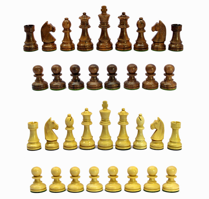 StonKraft Staunton-Schachfiguren aus Holz, 9,5 cm Königshöhe, Sammler-Edition