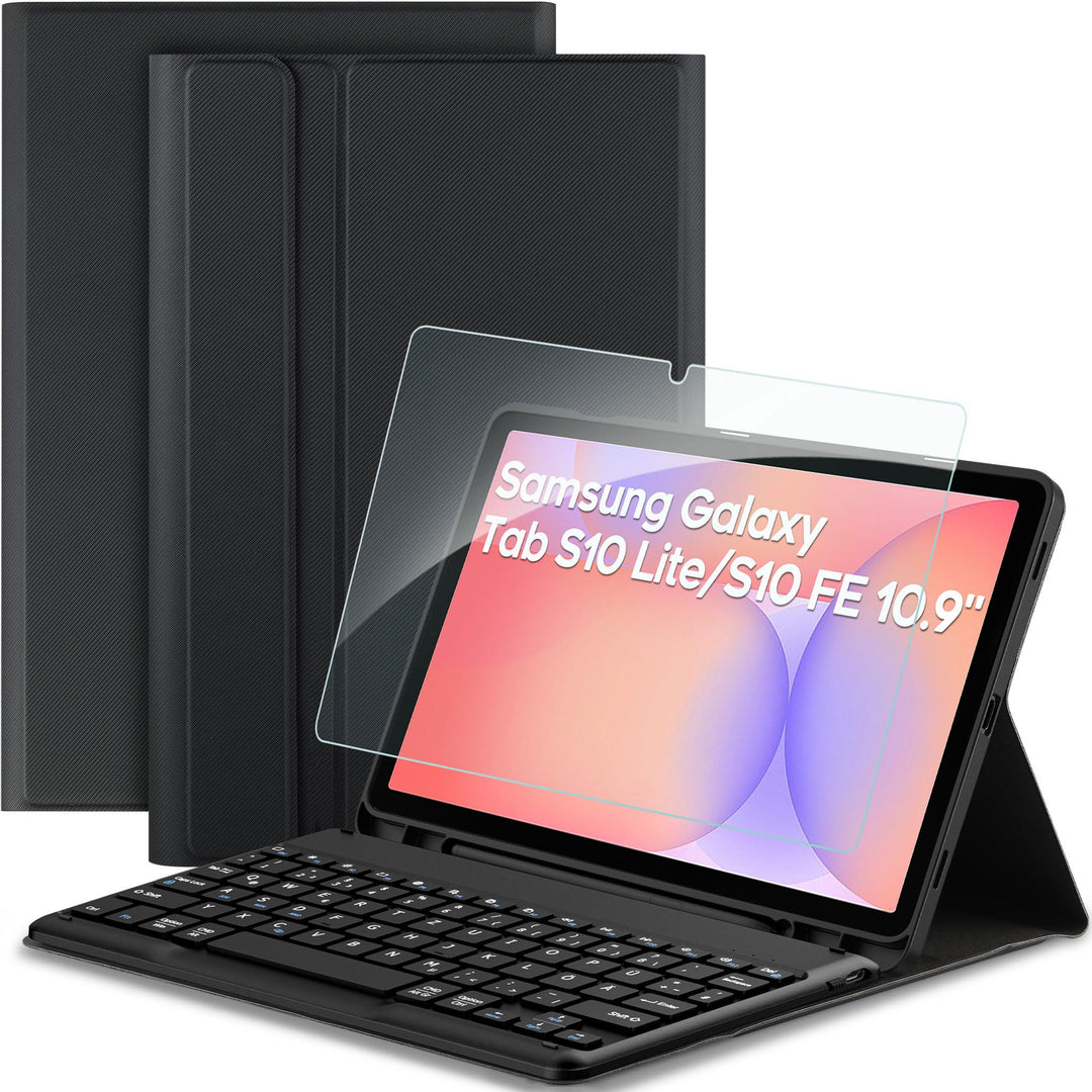 EasyAcc Tastatur Hülle Kompatibel mit Samsung Galaxy Tab S9 FE 10.9 Zoll / S9 2023 11 Zoll mit Schut