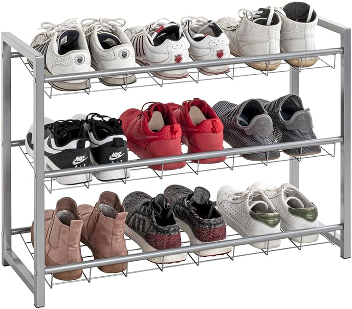 HAKU Möbel Schuhregal, Metall, alu, B 80 x T 30 x H 60 cm 80 x 30 x 60 cm, 80 x 30 x 60 cm