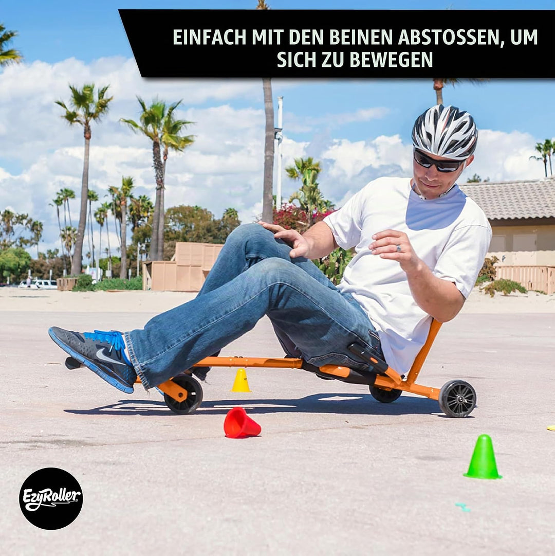Ezyroller Pro X Fun Fahrzeug Dreirad für Jugendliche und Erwachsene ab 10 Jahre (orange), Orange