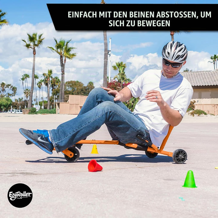 Ezyroller Pro X Fun Fahrzeug Dreirad für Jugendliche und Erwachsene ab 10 Jahre (orange), Orange