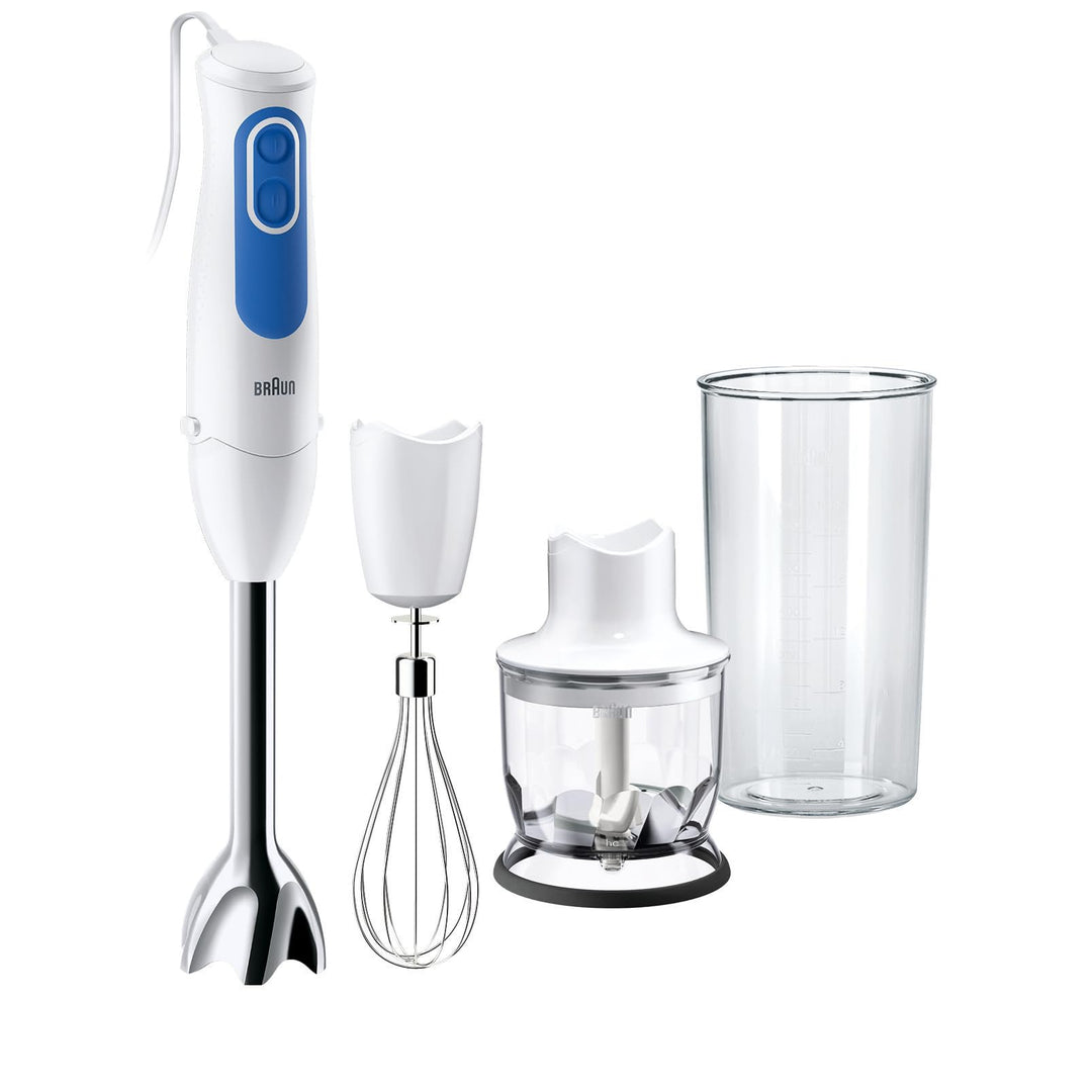 Braun Household 0X22111219 MQ 3025 Spaghetti Stabmixer, PC, Weiss/Blau/Edelstahl 0.35 Weiss/Blau/Ede