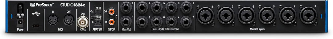 PreSonus Studio 1824c, 18 Eingänge/20 Ausgänge, 192 kHz, USB-C Audio Interface mit Software-Bundle i