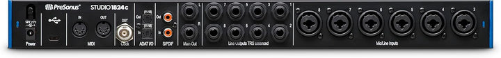 PreSonus Studio 1824c, 18 Eingänge/20 Ausgänge, 192 kHz, USB-C Audio Interface mit Software-Bundle i