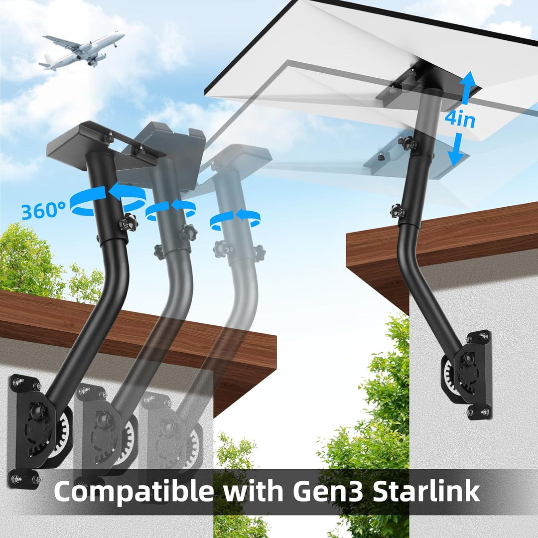Starlink Gen 3 Halterung, 360° Verstellbarer Starlink Montagesatz Kompatibel mit V3 Starlink Standar