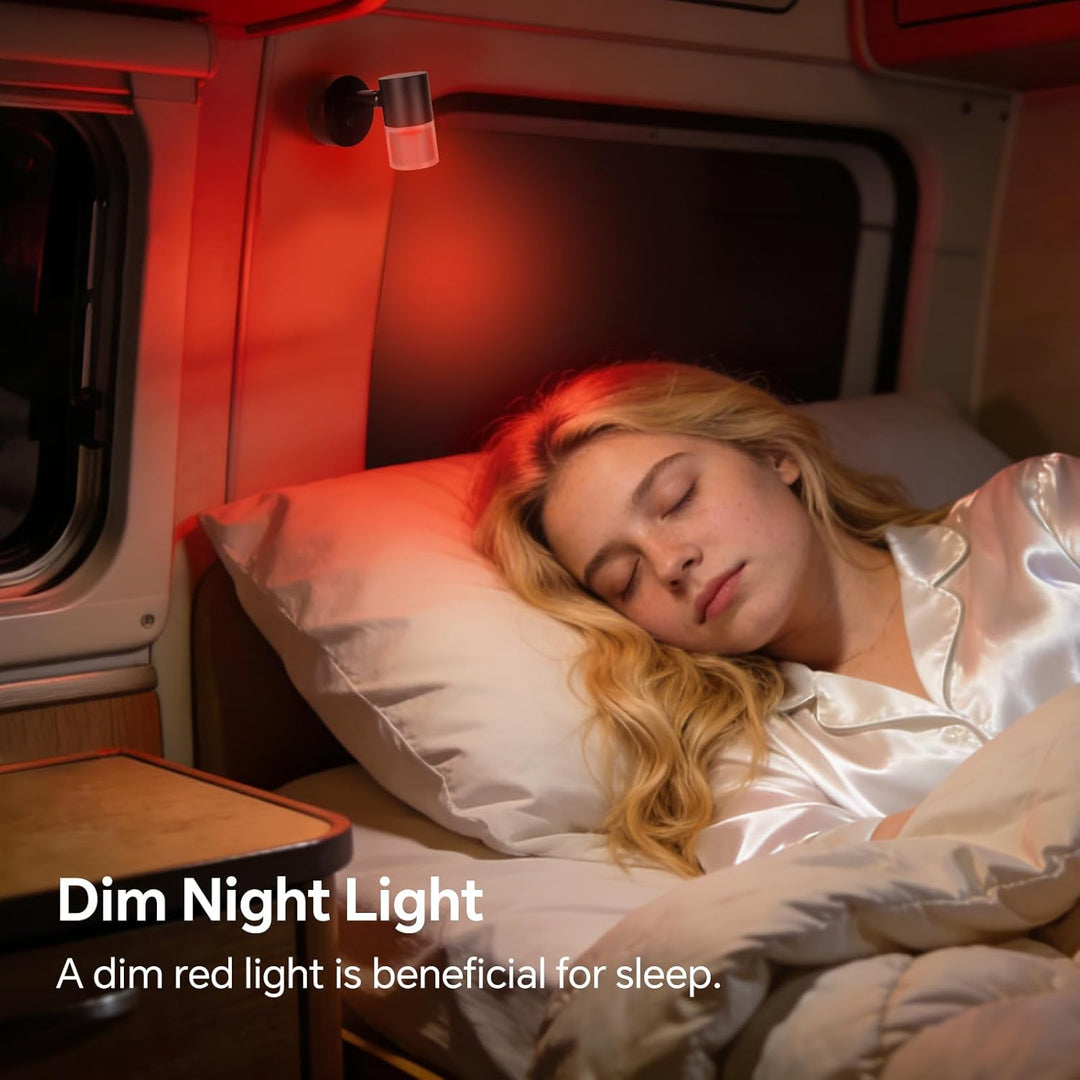 acegoo 12V Leselampe Wohnmobil LED Dimmbar Bett Lampe mit USB-Schnellladegerät, Acryl Spot 24VDC für