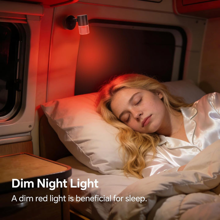 acegoo 12V Leselampe Wohnmobil LED Dimmbar Bett Lampe mit USB-Schnellladegerät, Acryl Spot 24VDC für
