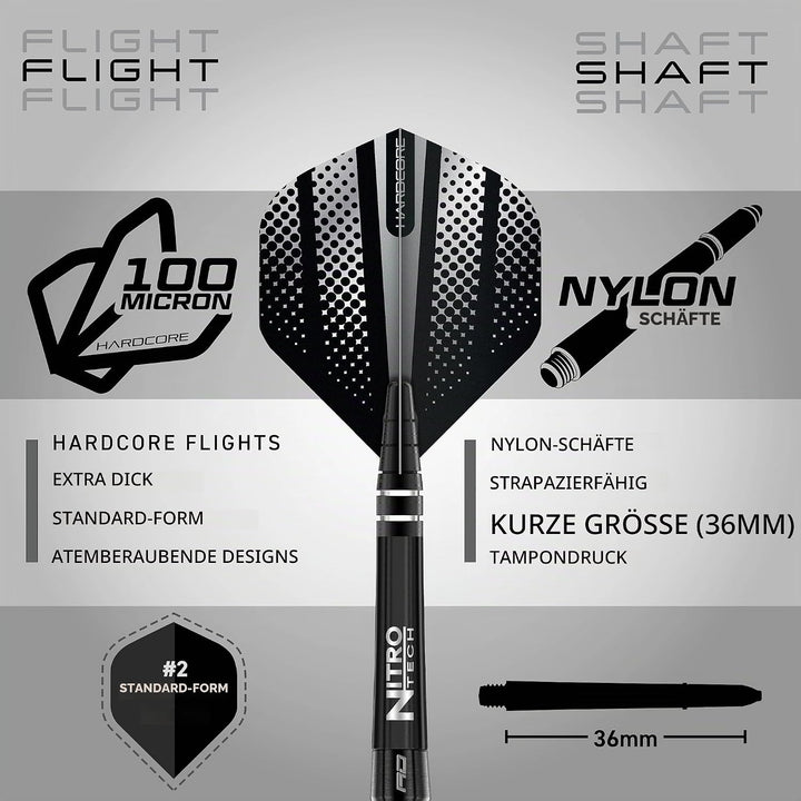 RED DRAGON Razor Edge Extreme Professional Tungsten Darts Set with Flights and Stems 22.0 Gramm, 22.