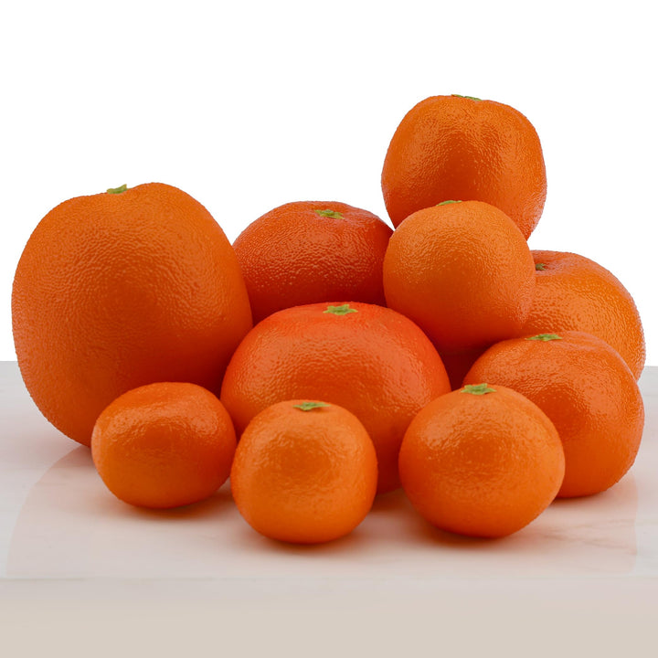 Woration Mix Grössen Gefälschte Obst Orangen Satz Künstliche Lebensecht Simulation Orangen Mandarine