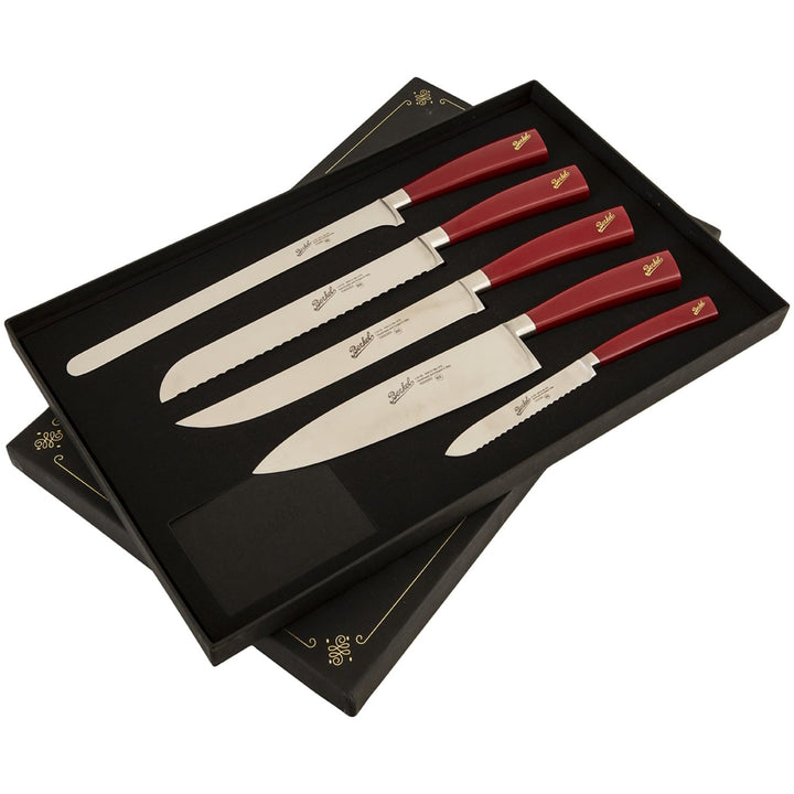 Berkel Elegance Set mit 5 chef-Messern Rot