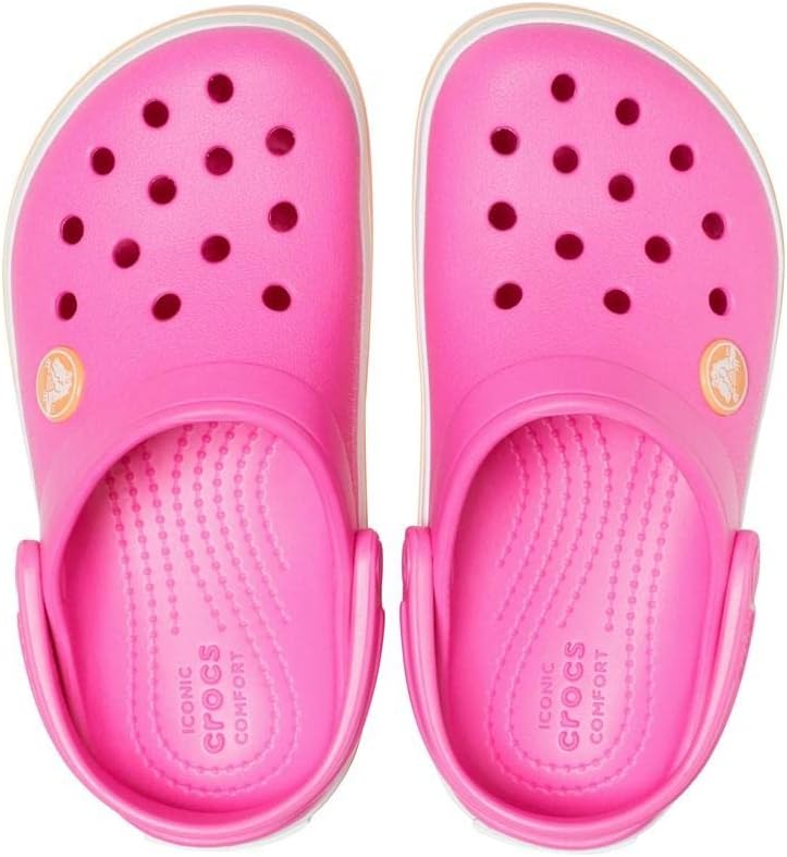 Crocs Unisex Kinder Crocband Kids Clogs 33/34 EU Electric Pink Cantaloupe, 33/34 EU Electric Pink Ca