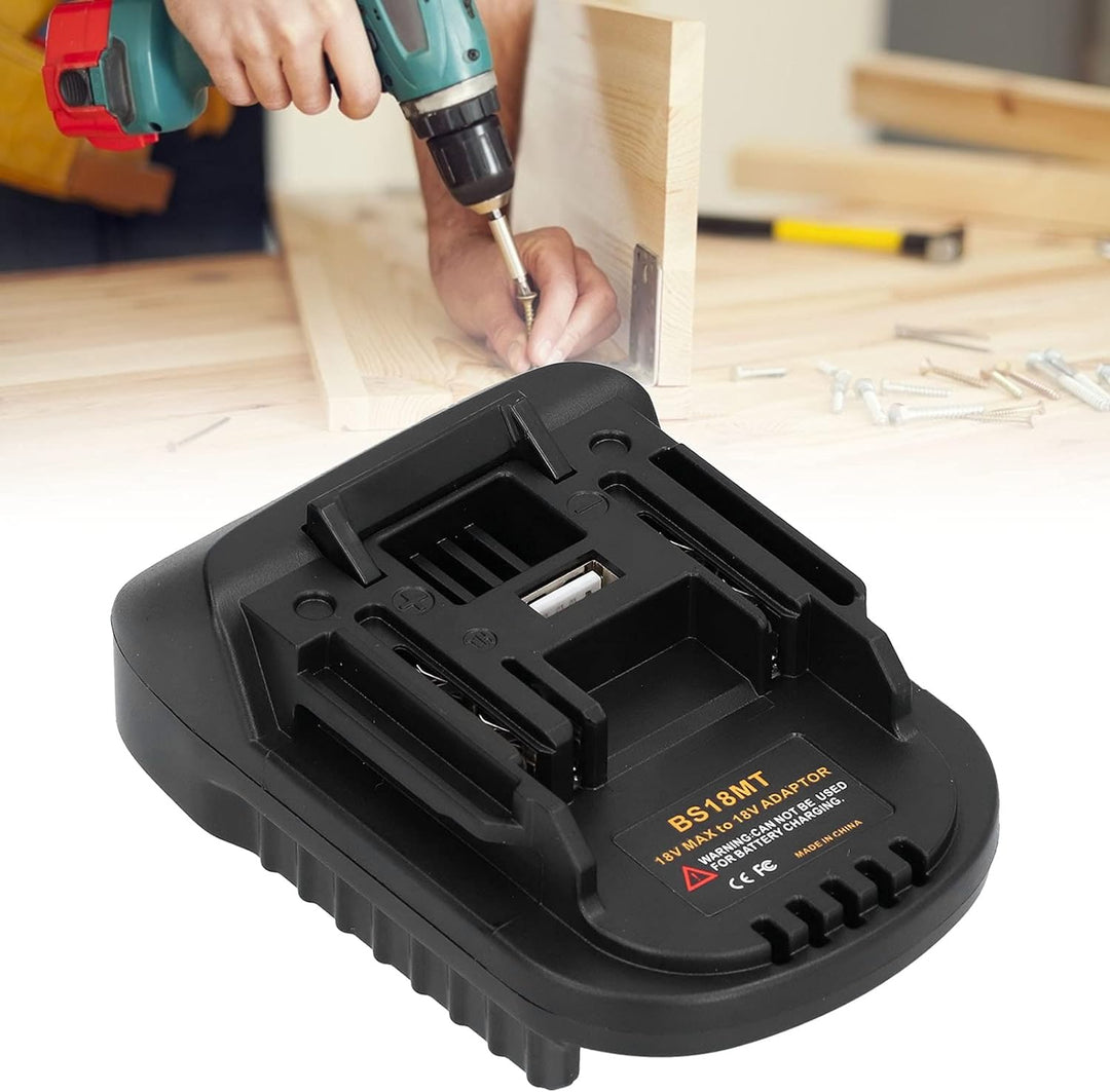 Zerodis BS18MT Akku-Konverter, 18V Akku-Werkzeugakku-Adapter für MAKITA 18V Akku BL1830 BL1840 BL185