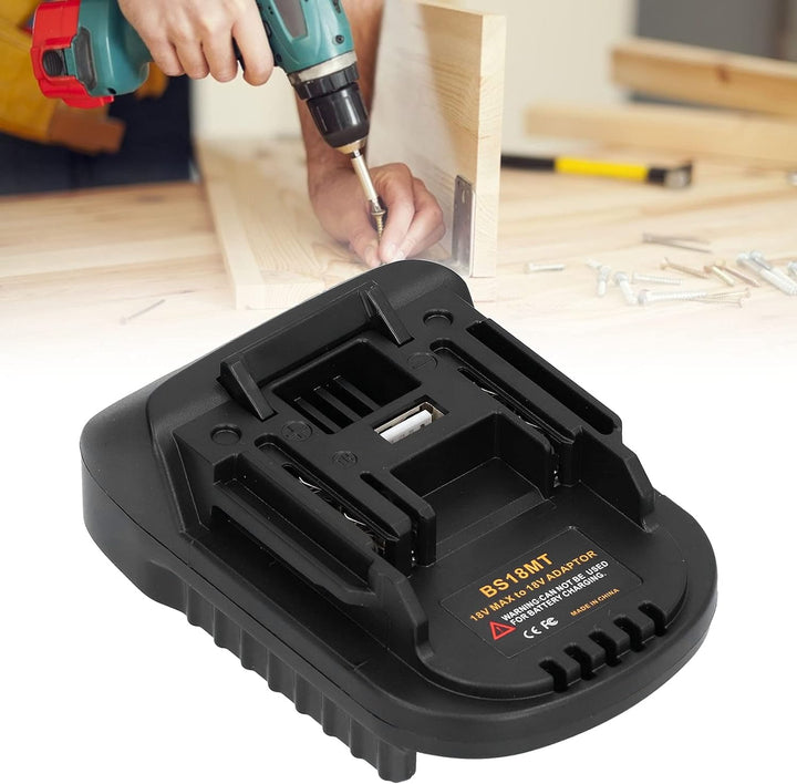 Zerodis BS18MT Akku-Konverter, 18V Akku-Werkzeugakku-Adapter für MAKITA 18V Akku BL1830 BL1840 BL185