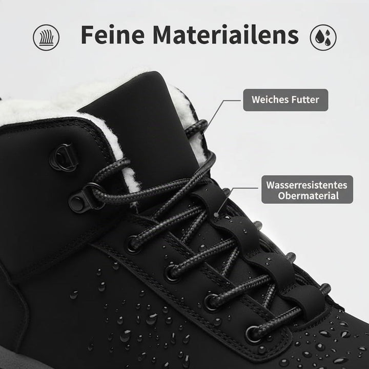 Thermo Wanderschuhe - Wasserabweichende Trekkingschuhe &amp; Wanderschuhe mit Plüschfutter für Damen und