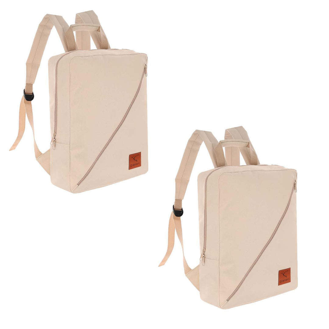 Handgepäck Rucksack 40x30x10 cm [EU-Herstellung] als 2er Set – Das Original im Spar-Vorteils-Pack (B