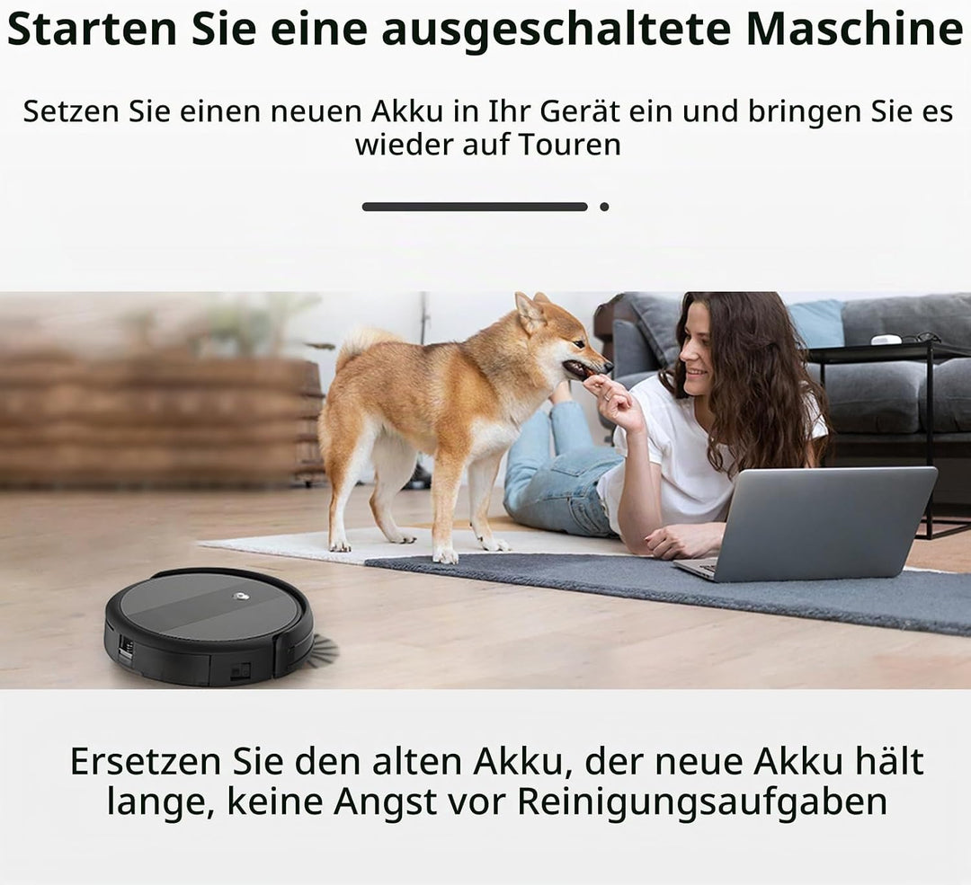 K KYUER Saugroboter Akku Kompatibel mit AIRROBO P10 Roboter Vacuum Cleaner Staubsauger Roboter Batte