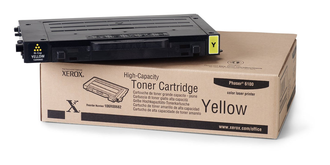 Xerox 106R00682 Phaser 6100 Tonerkartusche hohe Kapazität 5.000 Seiten 1er-Pack, gelb