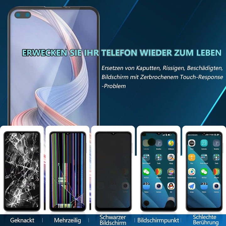 RongZy Kompatibel mit Oppo Reno 4Z 5G CPH2065 Ersatz Bildschirm LCD Display und Touchscreen-Digitize