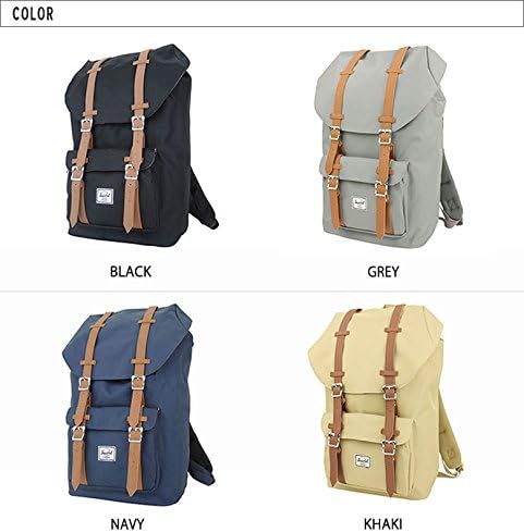 Little America Backpack, Grey/Tan Synthetic Leather Backpack, Einheitsgrösse, Grey/Tan Synthetic Lea