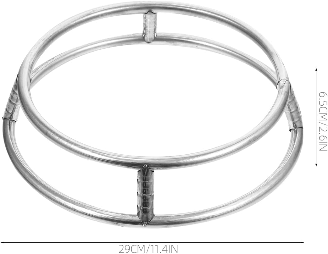 Angoily Wok Ring Rack Edelstahl Doppelschicht Wok Topp Stand Hitzedichter Runde Pot Rack Kochgeschir