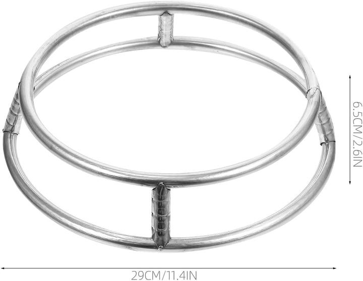 Angoily Wok Ring Rack Edelstahl Doppelschicht Wok Topp Stand Hitzedichter Runde Pot Rack Kochgeschir