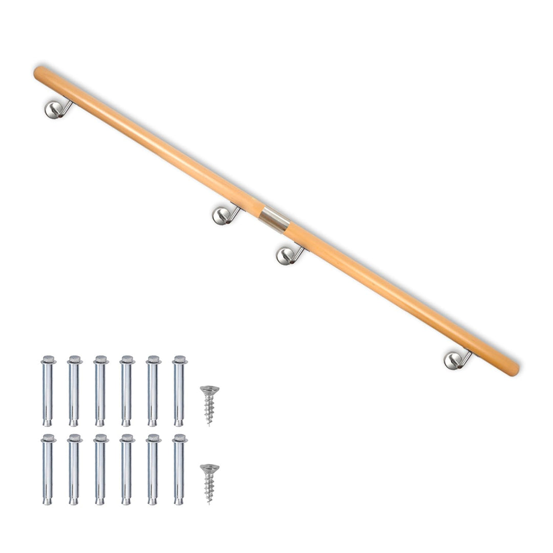 Buche Holz Handlauf Treppengeländer Geländer für Treppe Wandhandlauf V2Aox | 300 cm, Wand, seitliche