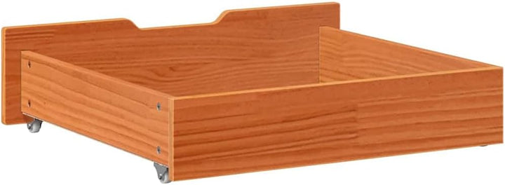 vidaXL Bettschubladen 2 STK. Wachsbraun 75x55x16 cm Massivholz Kiefer Braun 75 x 55 x 16 cm, Braun 7