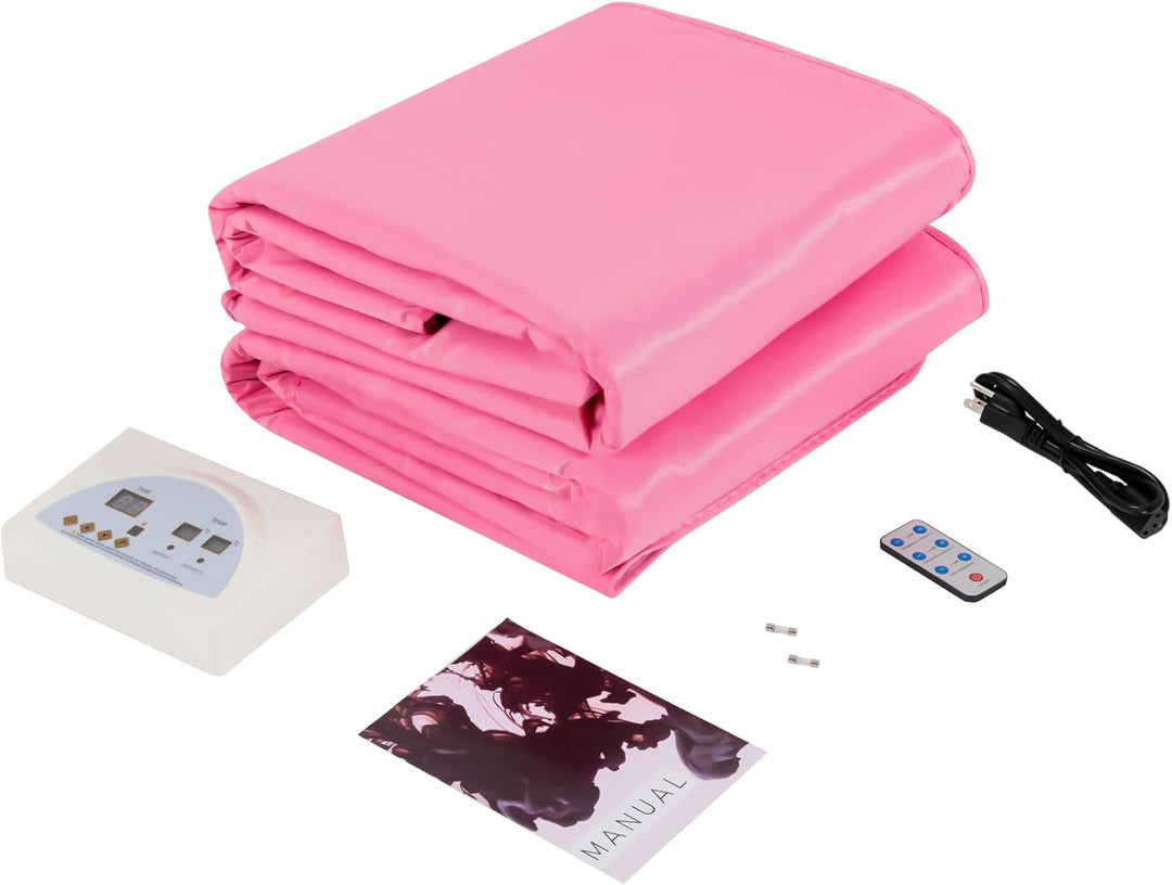 Infrarot-Saunadecke, 180x80cm Fern-Infrarot-Sauna Decke, 2 Zonen Fernbedienung, Saunasack Körper Sha