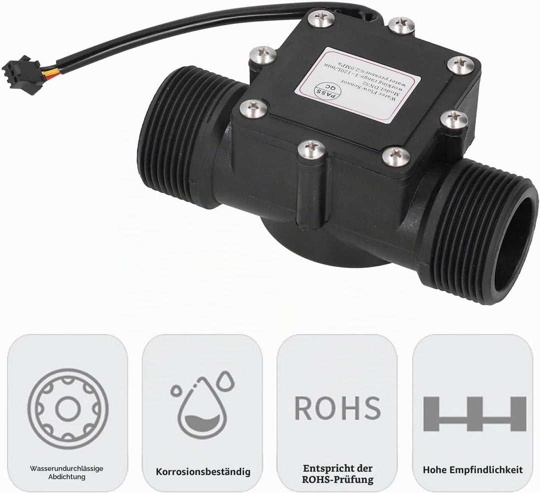 Wasserdurchflusssensor YF-DN32 G1.25in Brauchwasserdurchflussmesser, Rohrwasserdurchflussmesserzähle