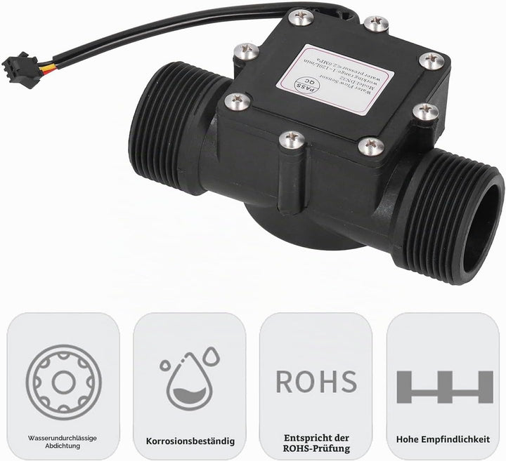 Wasserdurchflusssensor YF-DN32 G1.25in Brauchwasserdurchflussmesser, Rohrwasserdurchflussmesserzähle