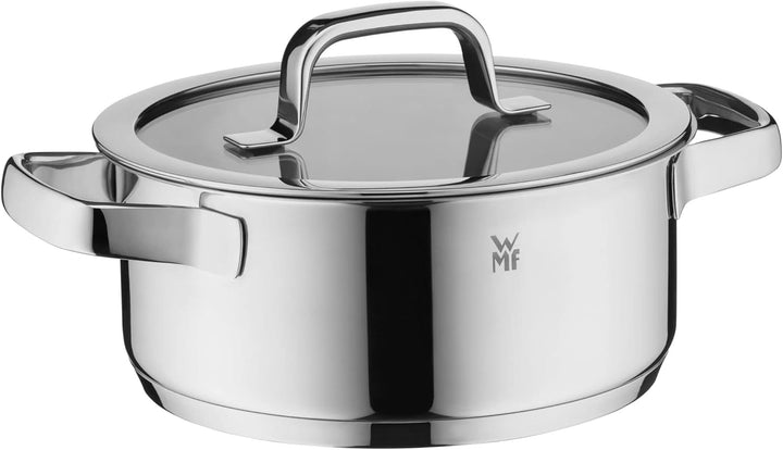 WMF Compact Cuisine Topfset Induktion 4-teilig, Kochtopf Set mit Glasdeckel, Cromargan Edelstahl pol
