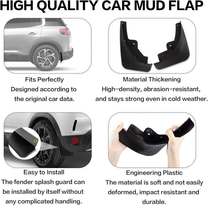 Psler Auto Schmutzfänger Kotflügel Spritzschutz Kit für Aircross C5 Citroen Aircross C5, Citroen Air