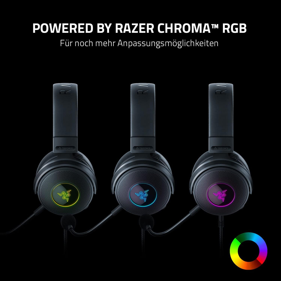 Razer Kraken V3 - Kabelgebundenes USB Gaming Headset Chroma RGB (Triforce 50mm Treiber, THX Spatial