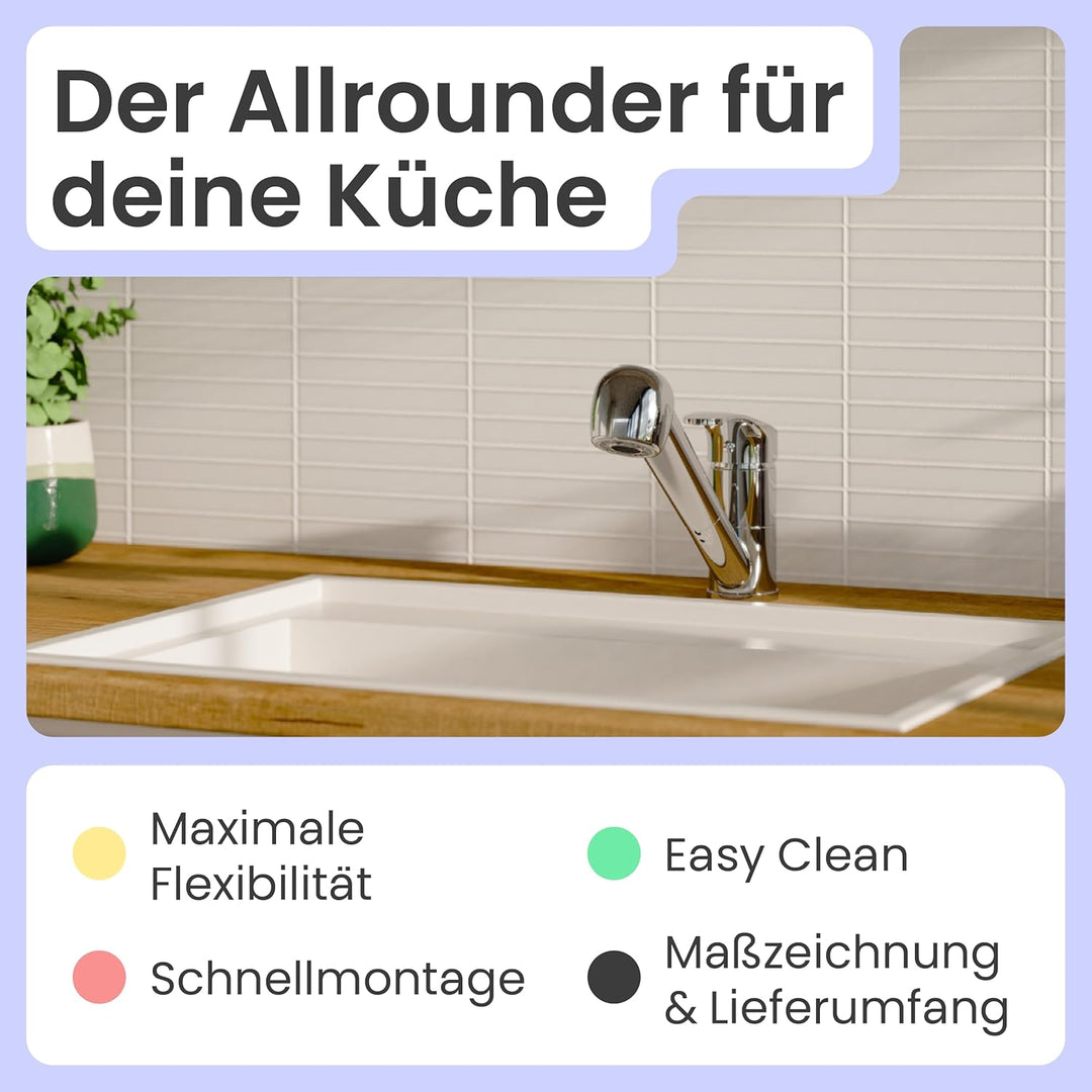 instmaier K2 Wasserhahn Küche ausziehbar | Spültischarmatur mit Geschirrbrause | Küchenarmatur mit 2