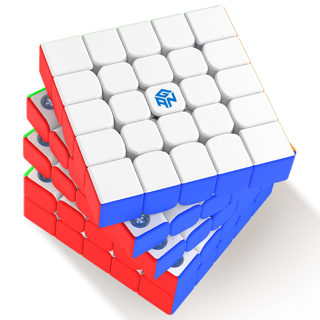 GAN 562 Zauberwürfel Profi 5x5，Speed Cube mit Doppelschichtdesign & Omnidirektionales Kernpositionie