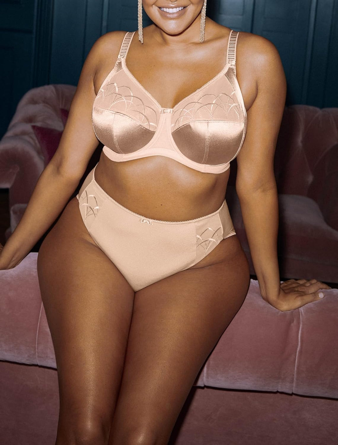 ELOMI Damen Cate Underwire Banded Full Cup Bra BH, Undurchsichtige (34) 34JJ Latte, (34) 34JJ Latte
